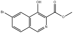 methyl 6-bromo-4-hydroxyisoquinoline-3-carboxylate Struktur