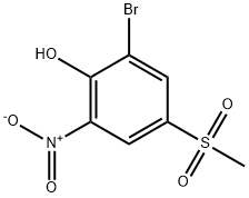 2-Bromo-4-(methylsulfonyl)-6-nitrophenol Struktur