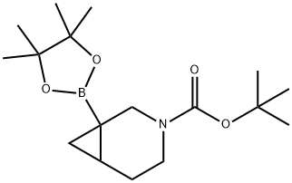 tert-butyl 1-(4,4,5,5-tetramethyl-1,3,2-dioxaborolan-2-yl)-3-azabicyclo[4.1.0]heptane-3-carboxylate Struktur