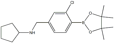 N-(3-Chloro-4-(4,4,5,5-tetramethyl-1,3,2-dioxaborolan-2-yl)benzyl)cyclopentanamine Struktur