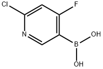 2-Chloro-4-fluoropyridine-5-boronic acid Struktur