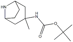 tert-butyl N-{3-methyl-8-azabicyclo[3.2.1]octan-3-yl}carbamate Struktur