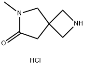 6-methyl-2,6-diazaspiro[3.4]octan-7-one hydrochloride Struktur