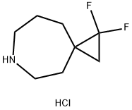 1,1-difluoro-6-azaspiro[2.6]nonane hydrochloride Struktur