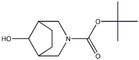 exo-tert-butyl-8-hydroxy-3-azabicyclo[3.2.1]octane-3-carboxylate Struktur