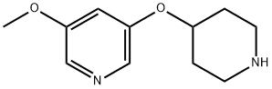 3-methoxy-5-(piperidin-4-yloxy)pyridine Struktur