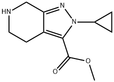 2H-Pyrazolo[3,4-c]pyridine-3-carboxylic acid, 2-
cyclopropyl-4,5,6,7-tetrahydro-, methyl ester Struktur