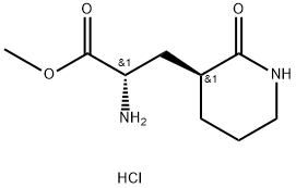 methyl (S)-2-amino-3-((S)-2-oxopiperidin-3-yl)propanoate hydrochloride Struktur