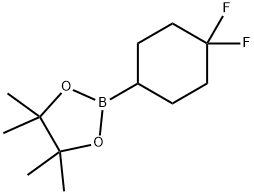 2-(4,4-difluorocyclohexyl)-4,4,5,5-tetramethyl-1,3,2-dioxaborolane Struktur