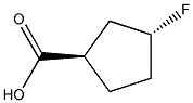 (1R,3R)-3-fluorocyclopentane-1-carboxylic acid Struktur