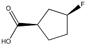 (1R,3S)-3-fluorocyclopentane-1-carboxylic acid Struktur