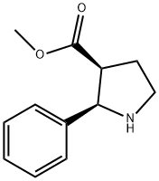 methyl (2R,3S)-2-phenyl-3-pyrrolidinecarboxylate Struktur