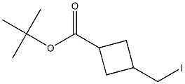 tert-butyl 3-(iodomethyl)cyclobutane-1-carboxylate Struktur