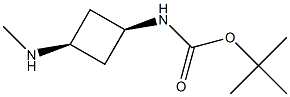 tert-butyl N-[cis-3-(methylamino)cyclobutyl]carbamate Struktur