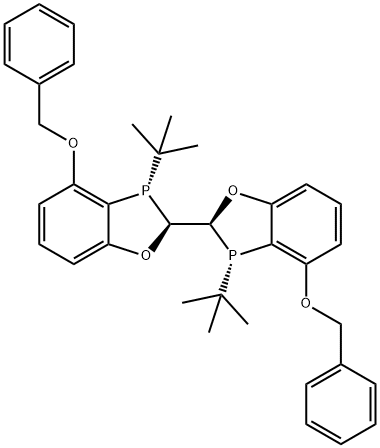 (2S,2'S,3S,3'S)-3,3'-Bis(tert-butyl)-2,2',3,3'-tetrahydro-4,4'-bis(phenylmethoxy)-2,2'-bi-1,3-benzoxaphosphole Struktur