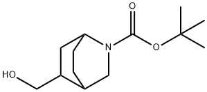 tert-butyl 5-(hydroxymethyl)-2-azabicyclo[2.2.2]octane-2-carboxylate Struktur