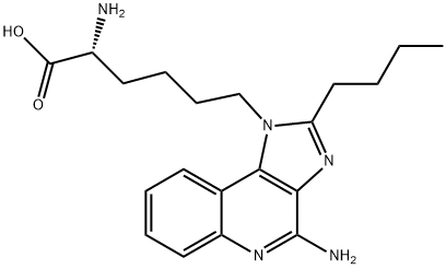 (R)-2-amino-6-(4-amino-2-butyl-1H-imidazo[4,5-c]quinolin-1-yl)hexanoic acid Structure