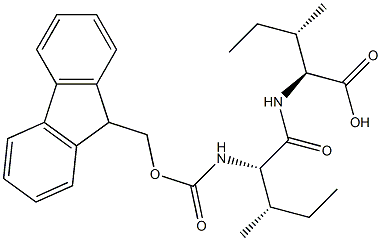 (2S,3S)-2-[(2S,3S)-2-({[(9H-fluoren-9-yl)methoxy]carbonyl}amino)-3-methylpentanamido]-3-methylpentanoic acid Struktur