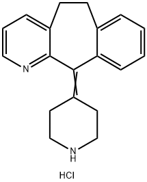 11-(piperidin-4-ylidene)-6,11-dihydro-5H-benzo[5,6]cyclohepta[1,2-b]pyridine hydrochloride Struktur