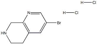 3-bromo-5,6,7,8-tetrahydro-1,7-naphthyridine dihydrochloride Struktur