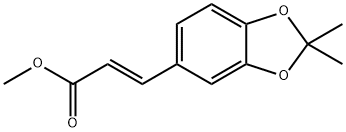 (E)-methyl 3-(2,2-dimethylbenzo[d][1,3]dioxol-5-yl)acrylate Struktur