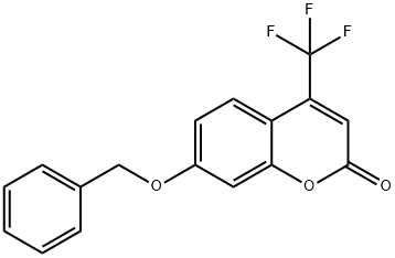 7-Benzyloxy-4-(trifluoromethyl)coumarin Struktur