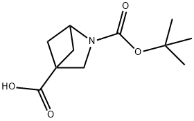 2-azabicyclo[2.1.1]hexane-2,4-dicarboxylic acid, 2-(1,1-dimethylethyl) ester Struktur