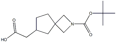 2-(2-(tert-butoxycarbonyl)-2-azaspiro[3.4]octan-6-yl)acetic acid Struktur