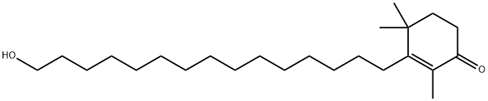 2-Cyclohexen-1-one, 3-(15-hydroxypentadecyl)-2,4,4-trimethyl- Struktur