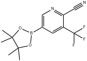 5-(4,4,5,5-tetramethyl-1,3,2-dioxaborolan-2-yl)-3-(trifluoromethyl)picolinonitrile Struktur