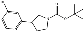 tert-butyl 3-(4-bromopyridin-2-yl)pyrrolidine-1-carboxylate Struktur