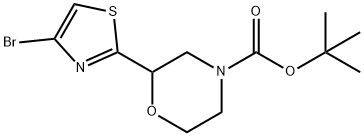 tert-butyl 2-(4-bromothiazol-2-yl)morpholine-4-carboxylate Struktur