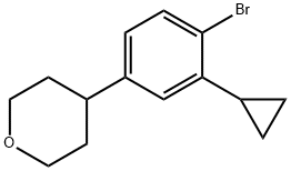 4-(4-bromo-3-cyclopropylphenyl)tetrahydro-2H-pyran Struktur