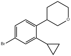 3-(4-bromo-2-cyclopropylphenyl)tetrahydro-2H-pyran Struktur