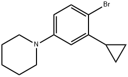 1-(4-bromo-3-cyclopropylphenyl)piperidine Struktur