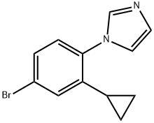 1-(4-bromo-2-cyclopropylphenyl)-1H-imidazole Struktur