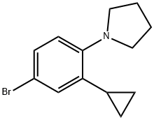 1-(4-bromo-2-cyclopropylphenyl)pyrrolidine Struktur