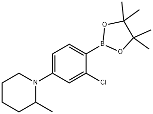 2-Chloro-4-(2-methylpiperidin-1-yl)phenylboronic acid pinacol ester Struktur