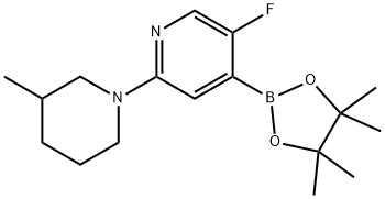 5-Fluoro-2-(3-methylpiperidin-1-yl)pyridine-4-boronic acid pinacol ester Struktur