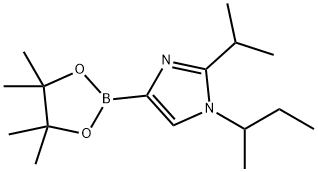 1-(sec-butyl)-2-isopropyl-4-(4,4,5,5-tetramethyl-1,3,2-dioxaborolan-2-yl)-1H-imidazole Struktur