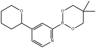 4-(Oxan-2-yl)pyridine-2-boronic acid neopentylglycol ester Struktur