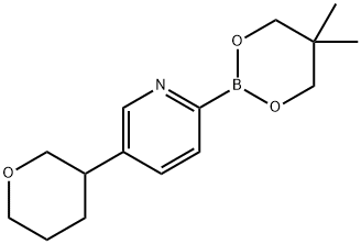 5-(Oxan-3-yl)pyridine-2-boronic acid neopentylglycol ester Struktur