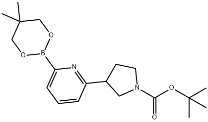 6-(N-Boc-pyrrolidin-3-yl)pyridine-2-boronic acid neopentylglycol ester Struktur