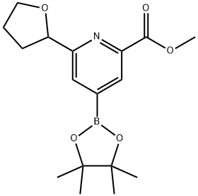 methyl 6-(tetrahydrofuran-2-yl)-4-(4,4,5,5-tetramethyl-1,3,2-dioxaborolan-2-yl)picolinate Struktur