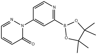 2-(2-(4,4,5,5-tetramethyl-1,3,2-dioxaborolan-2-yl)pyridin-4-yl)pyridazin-3(2H)-one Struktur