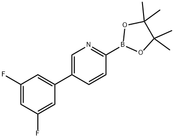 5-(3,5-Difluorophenyl)pyridine-2-boronic acid pinacol ester Struktur