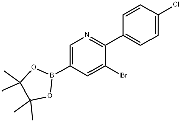 5-Bromo-6-(4-chlorophenyl)pyridine-3-boronic acid pinacol ester Struktur