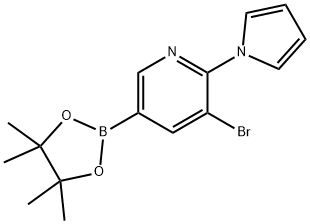 5-Bromo-6-(1H-pyrrol-1-yl)pyridine-3-boronic acid pinacol ester Struktur