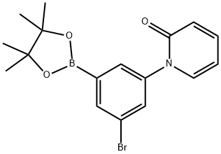 3-Bromo-5-(1H-pyridin-2-one)phenylboronic acid pinacol ester Struktur