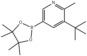 6-Methyl-5-(tert-butyl)pyridine-3-boronic acid pinacol ester Struktur